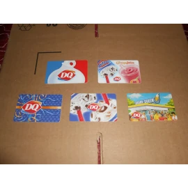 DAIRY QUEEN GIFT CARDS LOT OF 5 NEW    !!!!!! NO CASH VALUE !!!!!!!