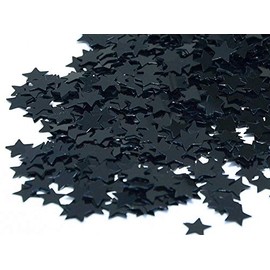 Star Confetti Sequin Stars Glitter Star Table Confetti for Art Decoration, Party Supplies - Pack of 30 Grams, 6mm, Black