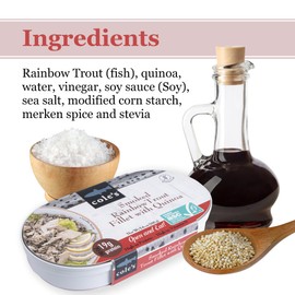 COLE’S - Smoked Rainbow Trout Fillet with Quinoa | Open & Ready to Eat Meal | 5.6 oz Canned & Hand-Packed | 19g Protein | High in Vitamin D | 12 pack