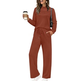 Fall Outfits for Women 2025 Two Piece Lounge Sets Halloween Holiday Two Piece Vacation Outfits Matching Set Clothing Business Casual Cozy Athletic Winter Conjuntos De 2 Piezas Para Mujer Caramel M