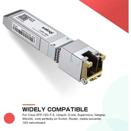 ipolex 10G SFP+ Transceiver, 10GBase-T 30m Mini-Gbic Module Compatible with Ubiquiti UniFi UF-RJ45-10G, Cisco SFP-10G-T-S, Mikrotik S+RJ10, Netgear etc. Pack of 2
