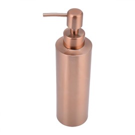 Soap Dispenser Copper 304 Stainless Steel Rose Gold Soap Bottle, Kitchen Bathroom Worktop Hand Pump Liquid Soap Bottle (350 ml)