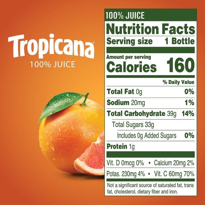 Tropicana Ruby Red Grapefruit Juice, 10 Ounce (Pack of 24)