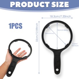 RJLCTH Water Filter Wrench for 4.5"x 10" or 4.5"x 20" Filters, Heavy Duty PP Material Wrench with Easy Hanging Hole for Big Blue-Style Filter Housings, Perfect for Whole House Water Systems