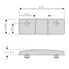 10 x Cockspur Window Handle Striker Plate Wedges - Black