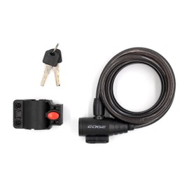 Edge Wired Bicycle Lock 150 cm / 10 mm Cable Lock Security Level Very High Bicycle Lock with Holder Bicycle Lock for Bicycle Tricycle Scooter