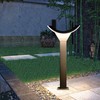 Lustrlach LED Landscape Path Light 24" Outdoor Bollard Light Black Modern Lawn Lamp with IP54 Waterproof 500LM 120V Hard Wired for Driveway Walkway Garden,3000K Warm White