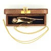 Boatsman Whistle Brass with 80 cm Chain in Beautiful Wooden