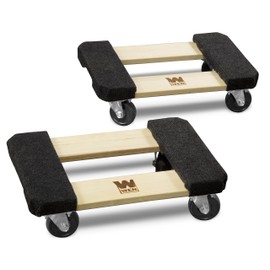 WEN 721218 1000 lbs. Capacity 12 in. x 18 in. Hardwood Furniture Dolly (2-Pack)