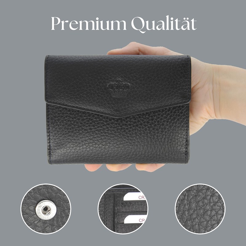 Baur Women's Genuine Leather Wallet with RFID Protection, Small Wallet,