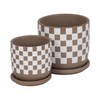 Sagebrook Home Ceramic Saucer Planters Set