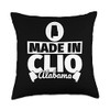 Funny Clio Alabama Made in Clio Alabama Throw Pillow, 18x18,