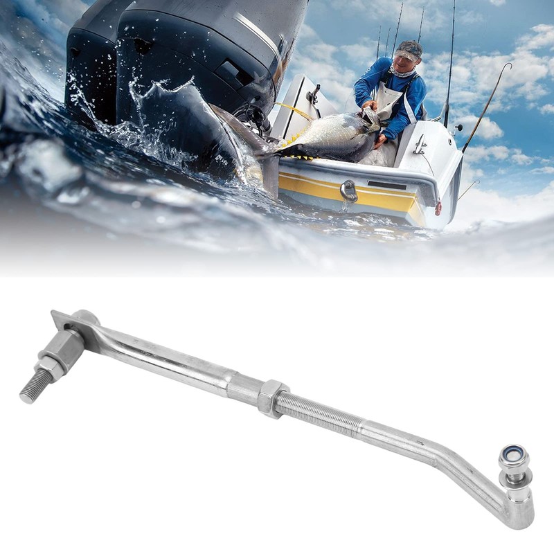 aqxreight Steering Tie Rod,Outboard Motor Steering Link 265‑315mm Adjustable Stainless