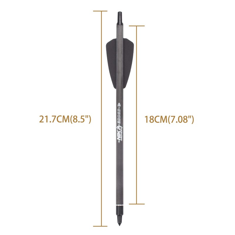 NIKA ARCHERY - Pernos de ballesta de 7.5 pulgadas, flechas