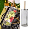 DragonX2 2 Rolling BBQ Baskets with Removable Wooden Handles, Nested