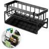 Ruikcoll Black Slim Kitchen Organiser, Sink Organiser with Drip Tray,
