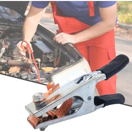 Black Welding Machine Ground Clamp, 500A Ground Clamp With Rubber Sleeve Welding Equipment and Accessories, Welding Clamps, Clamps