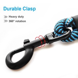 MayPaw 7FT/8FT/10FT Strong Rope Dog Lead, 1/2" Thick Heavy Duty Climbing Nylon Medium Large Dog Lead with Soft Padded Handle for Outdoor Pets Walking Playing Exploring