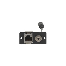 Kramer Electronics WA-45 3.5mm Stereo Audio & RJ-45 Wall Plate Insert, Single Slot, Black