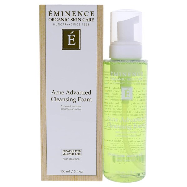 Eminence Organic Skincare 2114/EM Acne advanced cleansing foam 5 oz / 150 ml, 5.0 Ounce