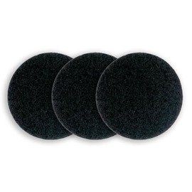 Sew-on (No Adhesive) 2" Diameter Loop-Side Circle - Loop-Side Only, for Hook-Fastener - Black (3)