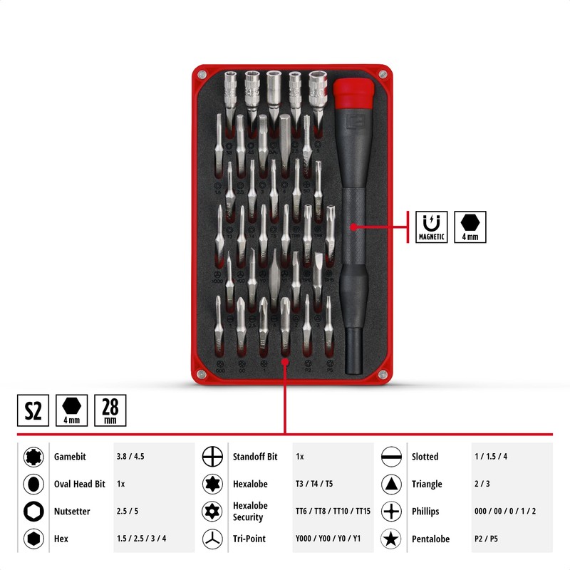 Original Einhell 33-Piece Precision and Electronics Repair Kit with Precision