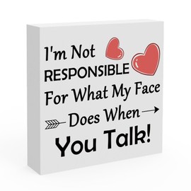 Inspirational Git for Coworkers Wooden Box Sign Decor for Home Office Funny Decor Gift for Boss Lady Colleague Friend Women Men Humorous Desk Decor for Room Work Gift for Office Decor Birthday Gift