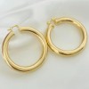 Big Round Shape Gold Tone Hoop Earrings Bling Thin Lightweight