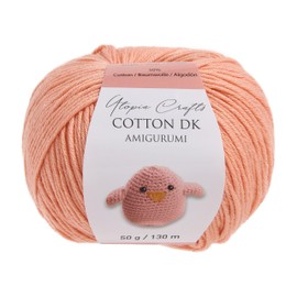 Utopia Crafts Amigurumi Cotton DK Yarn for Crochet and Knitting 50% Cotton, 50% Acrylic Blended, 50g (1, Flesh)