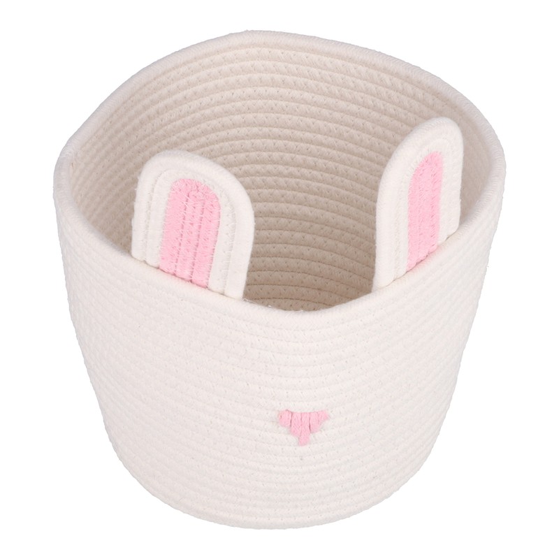 Storage Basket Rugged Lovely Small Bunny Attractive Decorative Home Furnishing