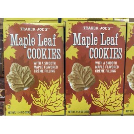 Trader Joe's 2 Packs Trader Joe's Maple Leaf Cookies 11.4 oz Each Pack
