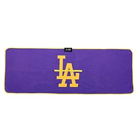 Sunday Golf Microfiber Golf Towel 14 x 40 inches| Premium Fabric | Waffle Pattern with Center Slit (Lakers - Mamba)