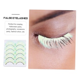 BIUDECO 5pairs Fluorescent Eyelashes Extensions for Women Gradient False Lashes for Fashion Makeup Lightweight Easy to Use Vivid Shiny Styles to Enhance Beauty