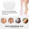 4pcs Open Toe Compression Socks, Sock Dressing Aid Stocking Aid