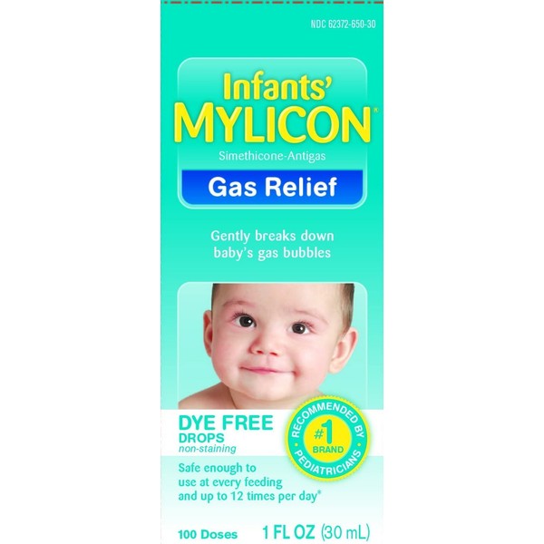 Mylicon Infant Drops Anti-gas Relief Dye Free Formula, 1.0 Fluid Ounce Per Bottle (3 Bottles)