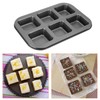 sourcing map 2pcs Square Muffins Pan 6-Cup Grey Nonstick Square