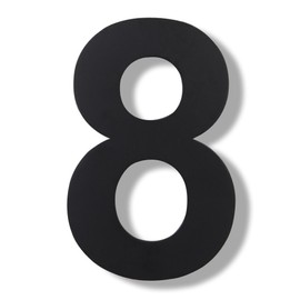 Mellewell 12 Inch Super Large Address Floating House Numbers, Solid Stainless Steel 304 Black, Number 8 Eight, HN12B-8