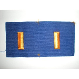 1960'S USAF 2ND LT RANK -  1 PAIR ON BLUE TWILL