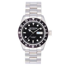 Miykon Automatic Watches for Men | Full Stainless Steel Mens Dive Watches with Quickset Day Date | Rotating Bezel, Skeleton Caseback, Luminous Hands and Markers, Japan Automatic, 50M Water Resistant