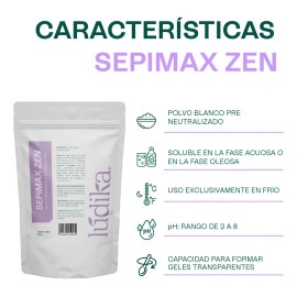Sepimax Zen Espesante Estabilizador Sustentable Serum Transparentes Cremas Faciales Aterciopeladas Protectores Solares Uso Frio Todo Tipo Piel Dia