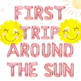 Rose Gold First Trip Around the Sun Balloons First Trip Around the Sun Party Decoration Sun First Birthday Party Decoration Sun Balloons Sun First Birthday Party Supplies