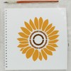 FINGERINSPIRE 6 Pcs Sunflower Painting Stencil with Brush 20x20cm