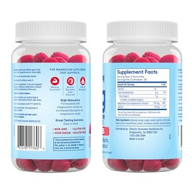 SlowMag Mg Muscle Health + Recuperación Gomitas, citrato de magnesio en 60 unidades