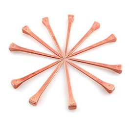 DZS Elec 25pcs E5 Horseshoe Nail 2.1 Inch Copper Plating Steel Horse Shoe Nails Craft High Tensile Strength Precision Nails