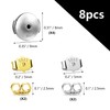 Silver 925 Earring Stud Closure, 4 Pairs Gold Ear Stoppers
