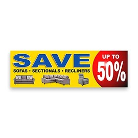 Furniture Sale Vinyl Banner 8 Feet Wide by 2.5 Feet Tall