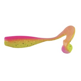 Bobby Garland Mo' Glo Stroll'R Soft Plastic Crappie Fishing Lure, Fishing Gear and Accessories, 2.5", Pack of 12, Electric Chicken