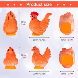 CHANZET Miniature Chicken Figurine 30pcs, 3D Mini Chicken Figurines Model Tiny Family Chicken Cock for Fairy Garden Decorations Landscape DIY Crafts Accessories