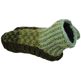 Gheri Womens Handknitted Fleece Lined Wool Ankle Slipper Socks J