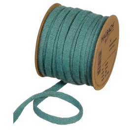 Halbach Silk Ribbons Premium Wool Knitting Tube (Vegan) Width: 8 mm Length: 15 m Tube Yarn with Wire Can Be Filled with Wire for DIY Projects and Name Tags Colour: Sage Green
